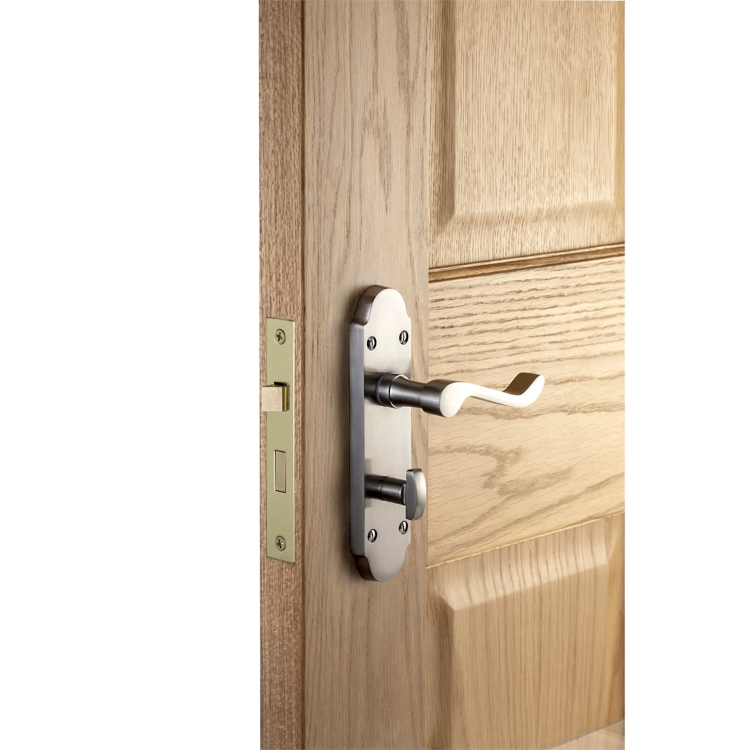 Sandleford Fawley Bathroom Lever Set - Brushed Nickel - Image 2