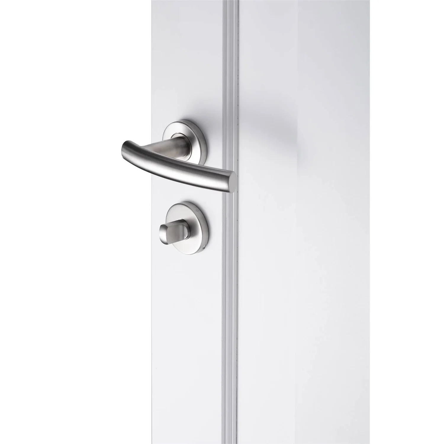 Sandleford Round Bathroom Escutcheon - Brushed Stainless Steel - Image 2