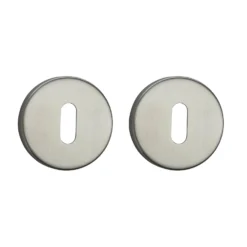 Sandleford Round Keyhole Escutcheon - Brushed Stainless Steel