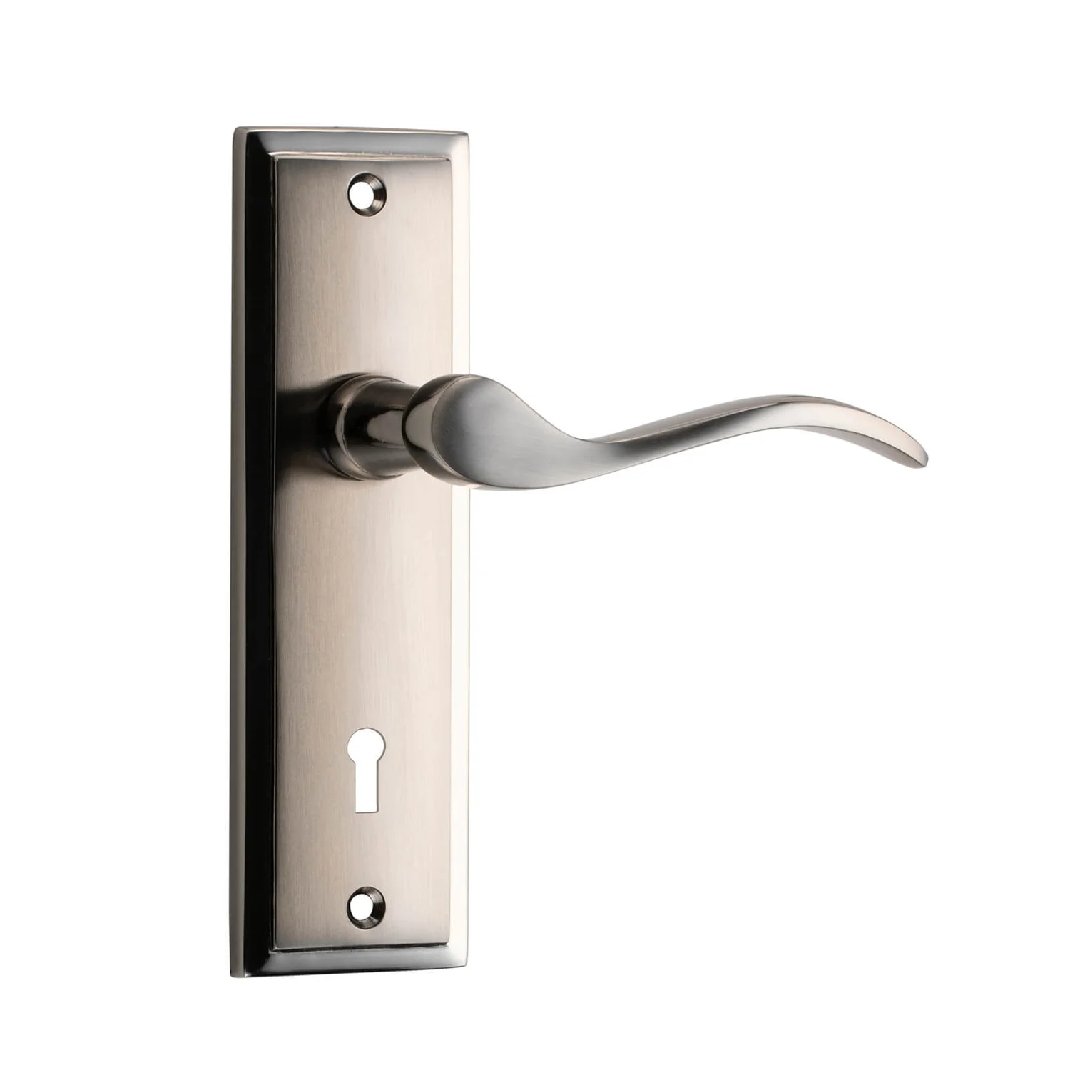 Sandleford Lupton Lock Lever Set - Dual Tone Polished & Brushed Nickel