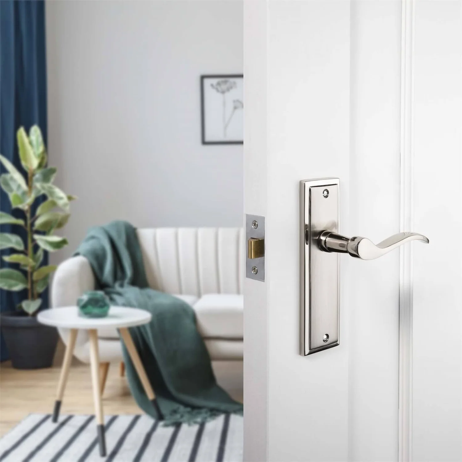 Sandleford Lupton Latch Lever Set - Dual Tone Polished & Brushed Nickel - Image 2