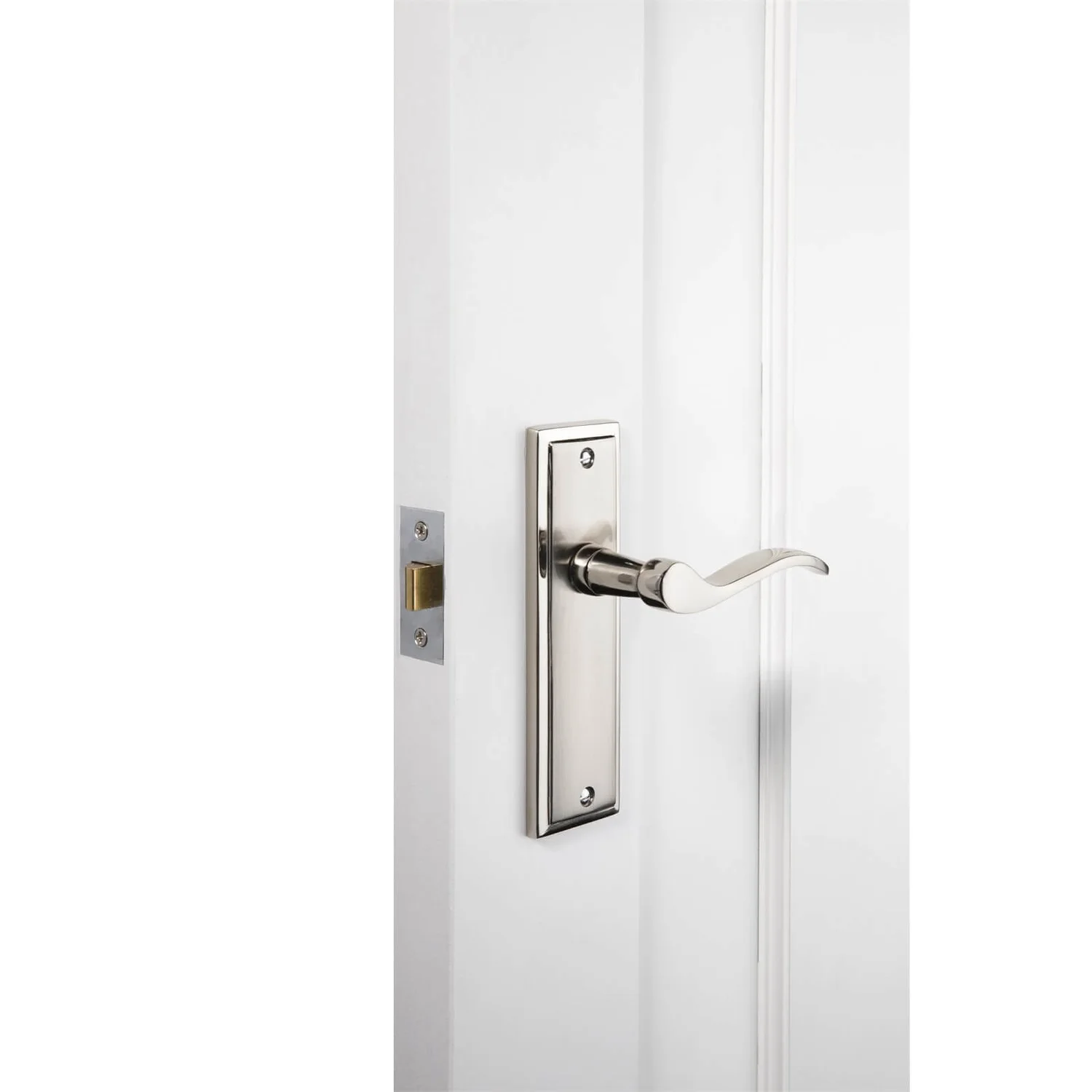 Sandleford Lupton Latch Lever Set - Dual Tone Polished & Brushed Nickel - Image 3