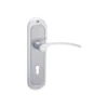 Sandleford Hainton Lock Lever Set - Dual Tone Polished & Brushed Chrome