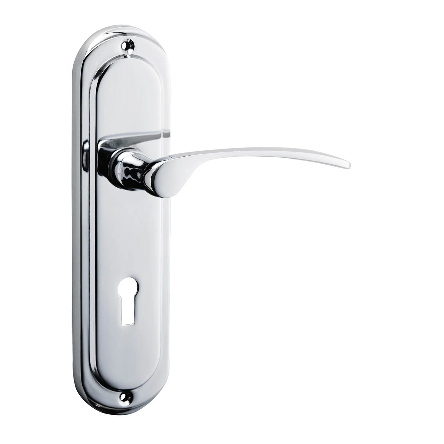 Sandleford Hainton Lock Lever Set - Polished Chrome