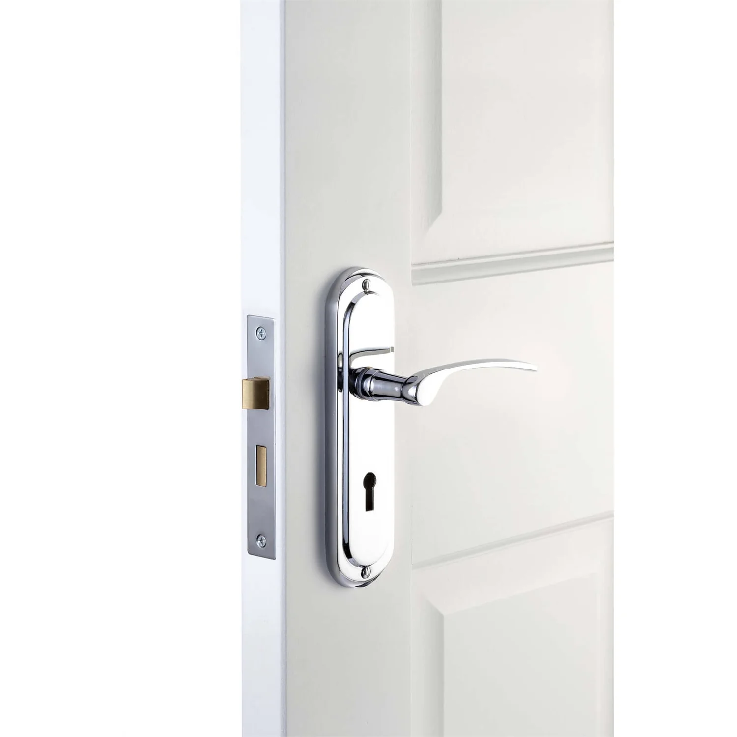 Sandleford Hainton Lock Lever Set - Polished Chrome - Image 2