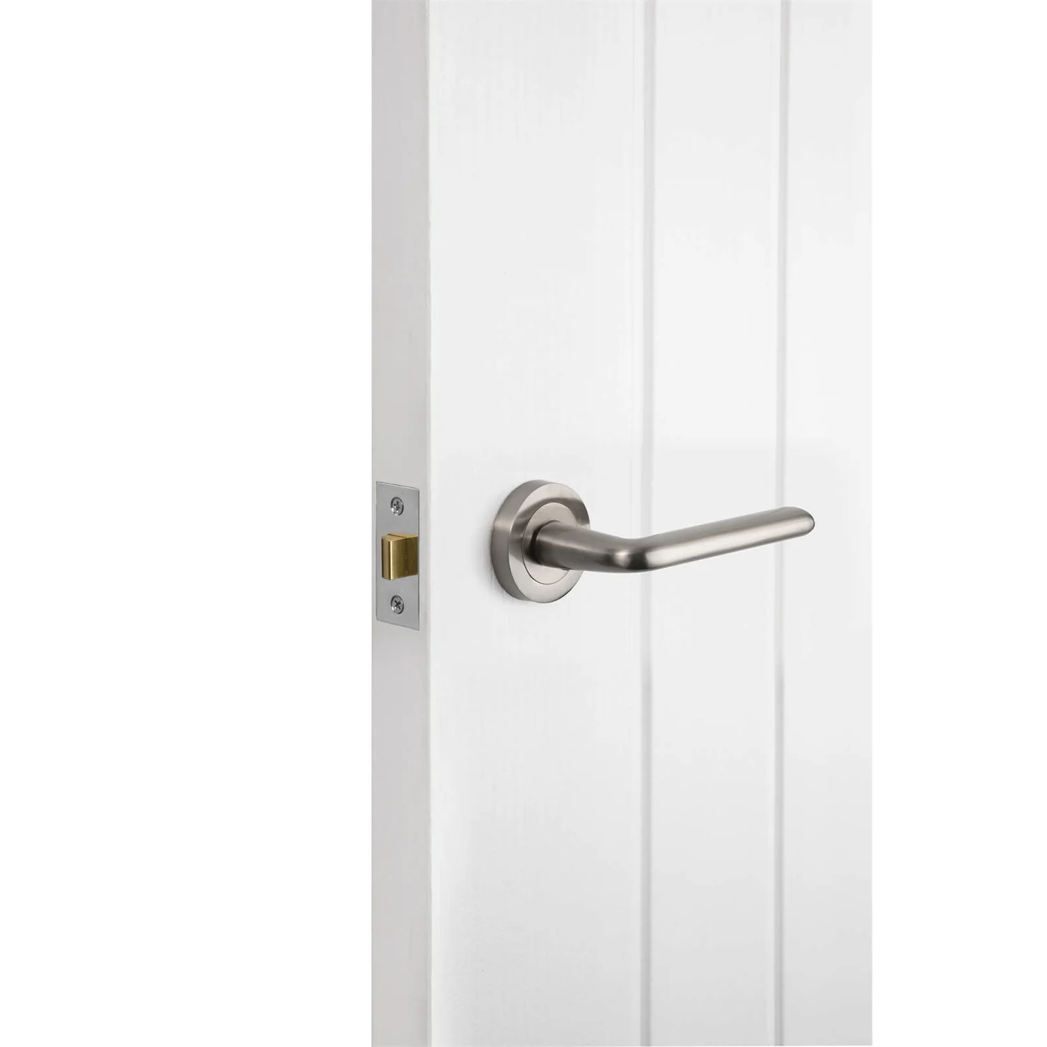 Sandleford Elmore Lever On Rose Set - Brushed Nickel - Image 2