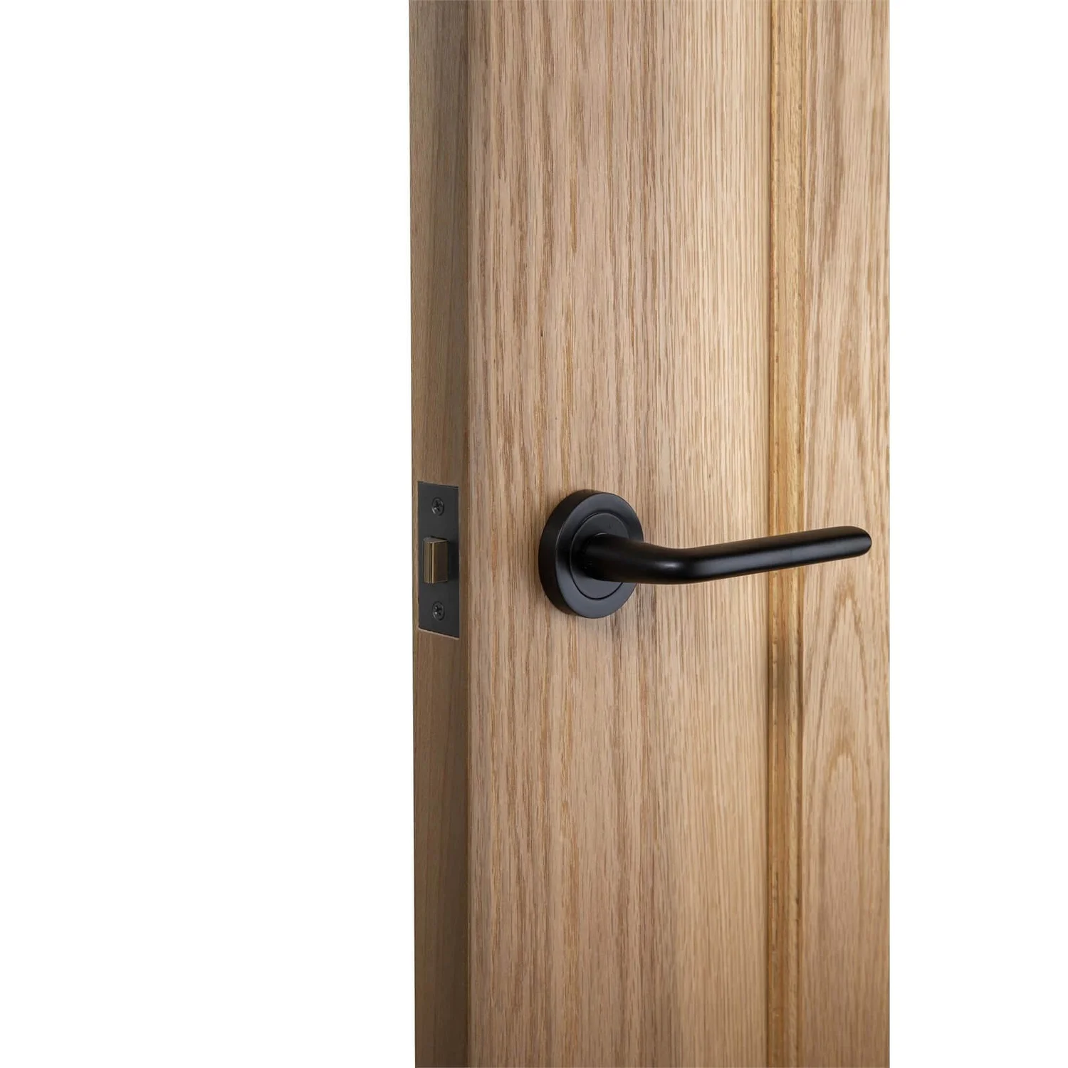 Sandleford Elmore Lever On Rose Set - Matt Black - Image 2