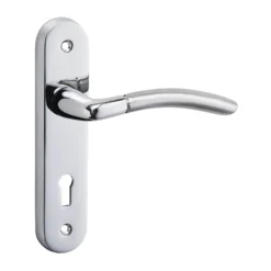 Sandleford Winslow Lock Lever Set - Dual Tone Polished & Brushed Chrome