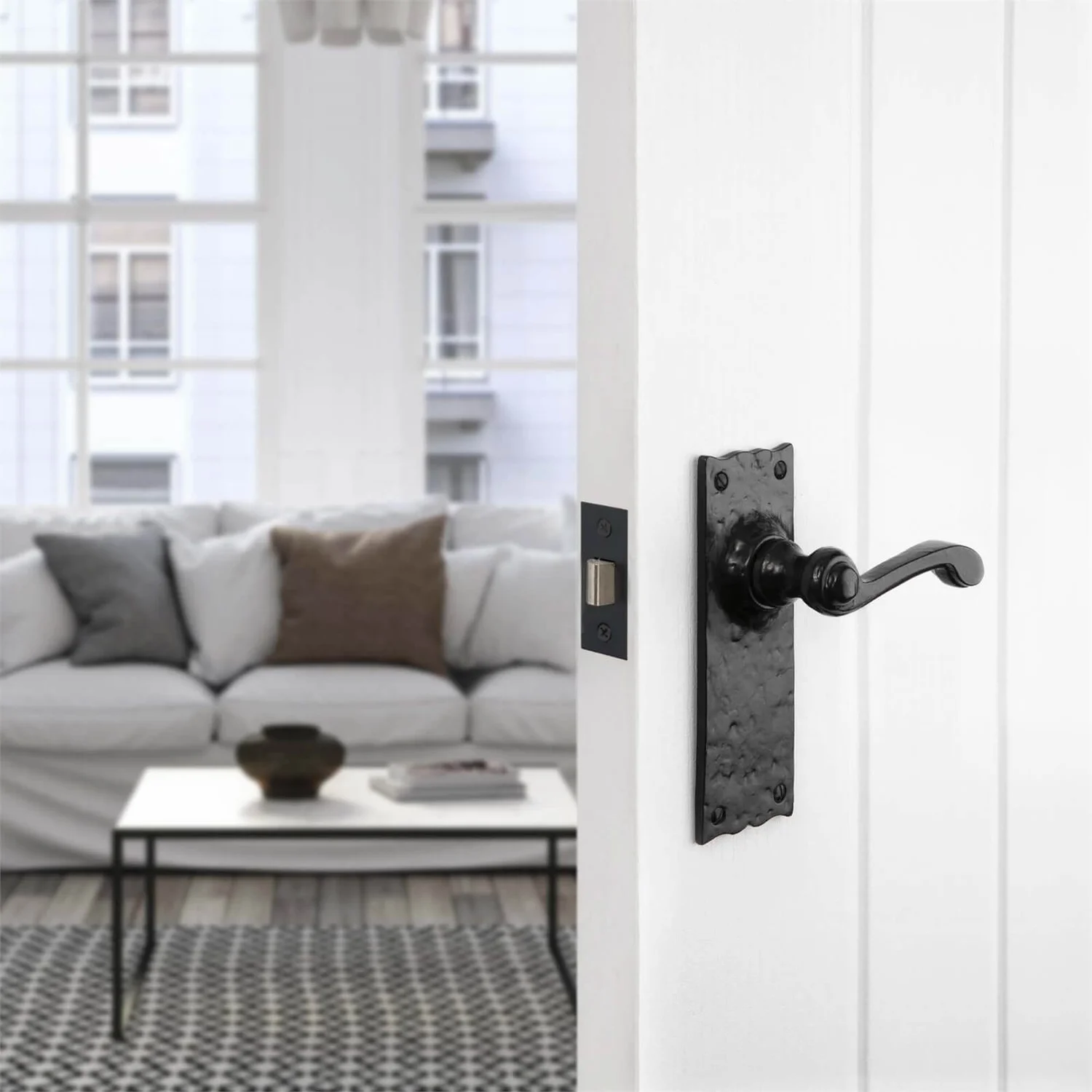 Sandleford Ludlow Latch Lever Set - Black Iron - Image 3