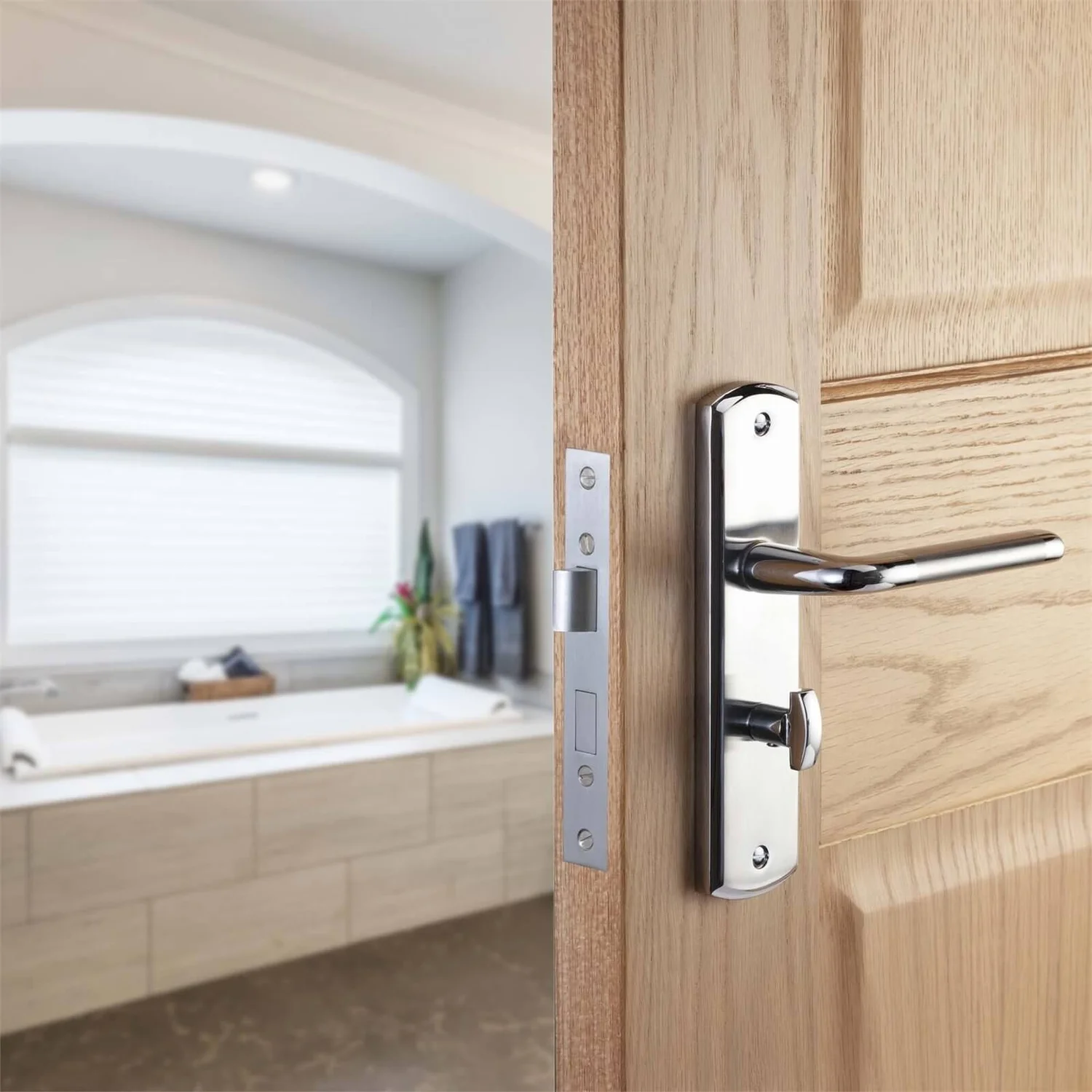 Sandleford Aston Bathroom Lever Set - Dual Tone Polished & Brushed Chrome - Image 3