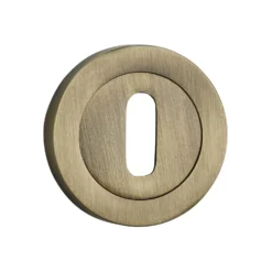 Sandleford Round Keyhole Escutcheon - Antique Brass