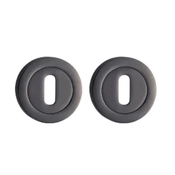 Sandleford Round Keyhole Escutcheon - Black Nickel