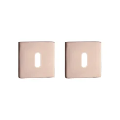 Sandleford Square Keyhole Escutcheon - Polished Copper