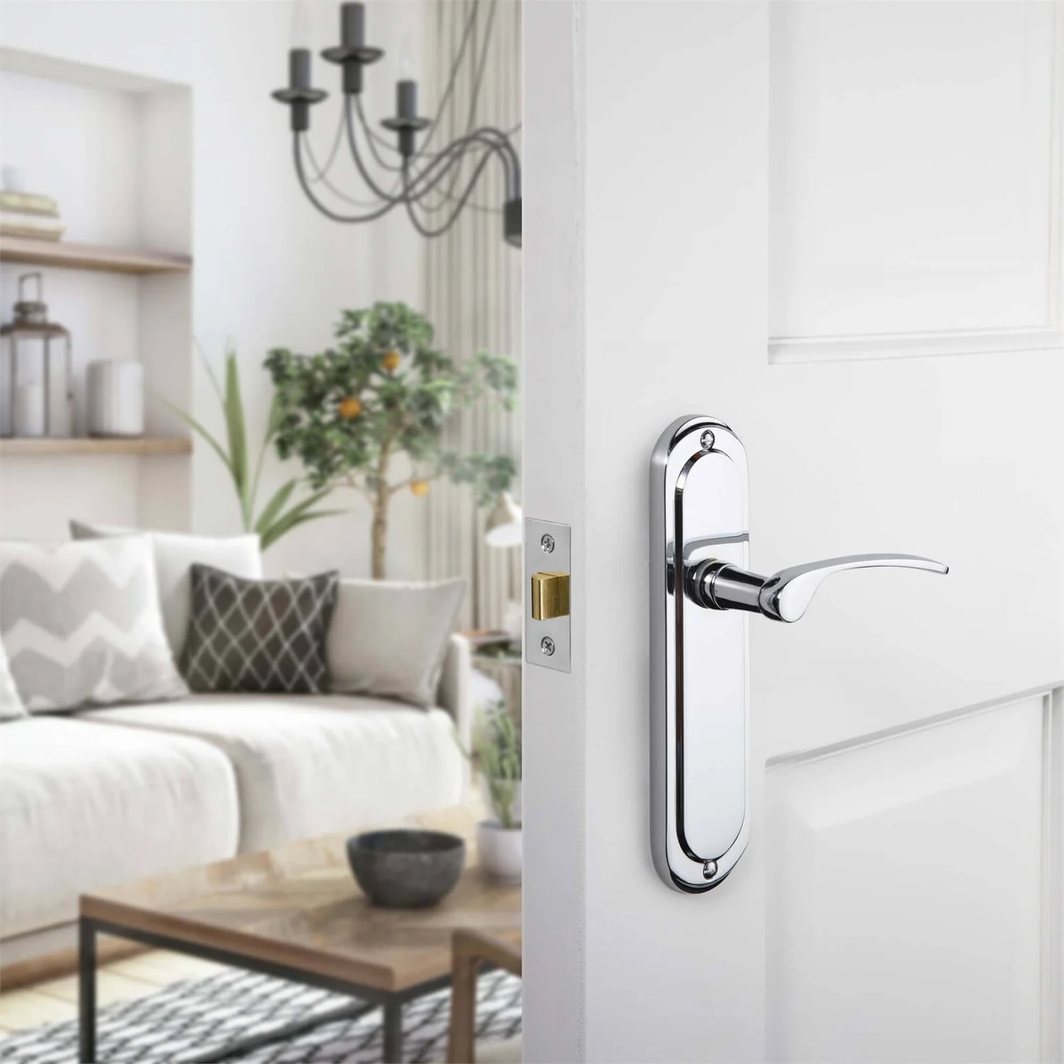 Sandleford Hainton Latch Lever Set - Polished Chrome - Image 3