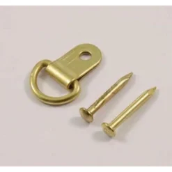 None Small Picture Ring And Plate - Brass - 4 Pack