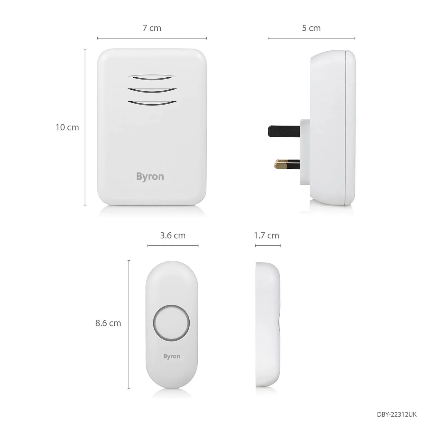 None Byron 22312UK 150m Plug-in Wireless Doorbell Set - Image 8