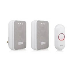 None Byron 22324UK 150m Twin Port/Plug-in Wireless Doorbell Set
