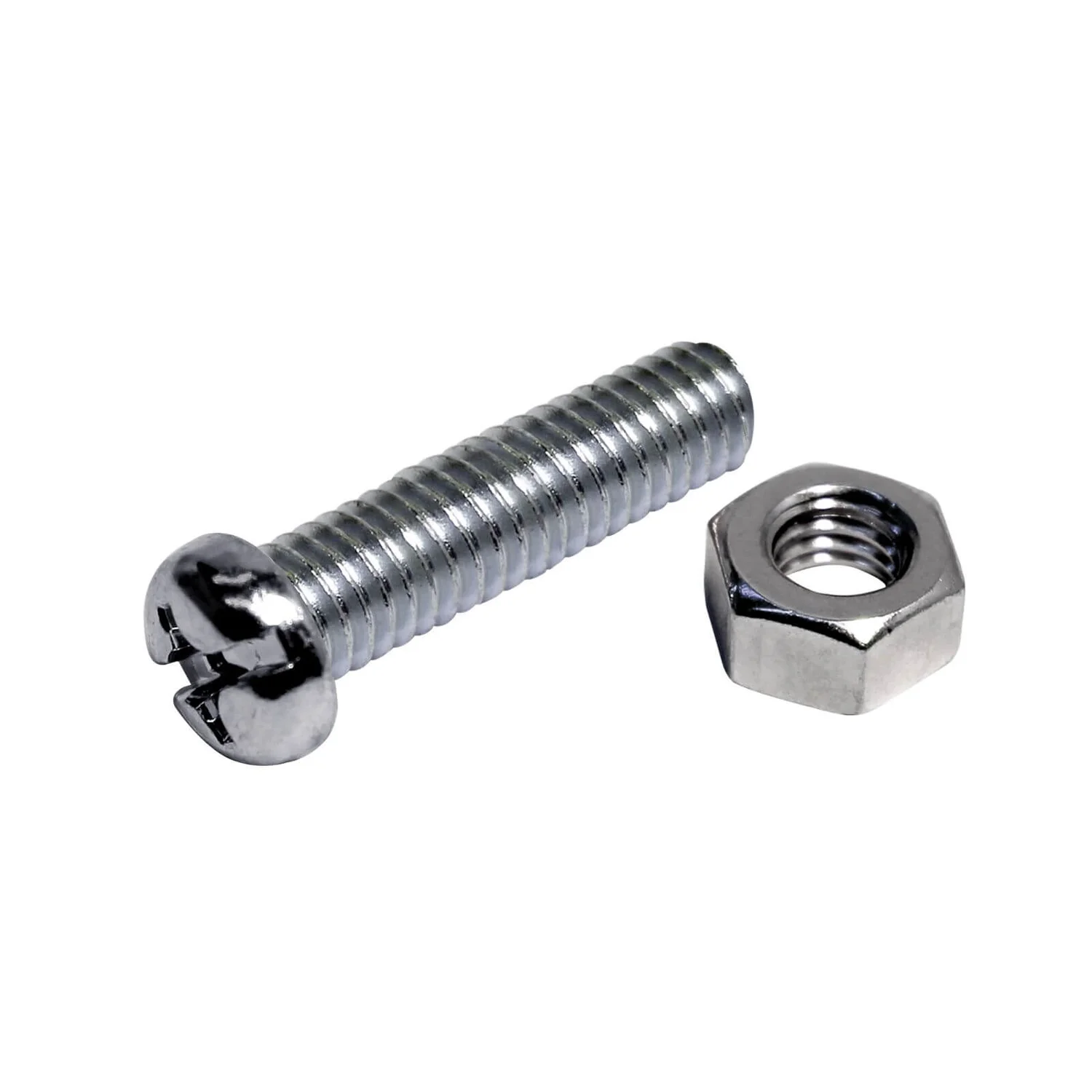 None Machine Screw - Pan Head - Bright Zinc Plated - M6 25mm - 5 Pack