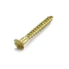 None Wood Screw - Countersunk - Brass - 5 X 40mm - 10 Pack