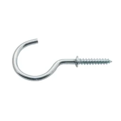 None Round Cup Hook - Zinc Plated - 38mm - 3 Pack