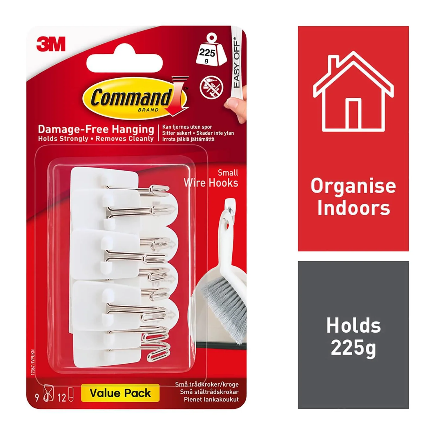 Command Small Self-Adhesive Wire Hooks Value Pack