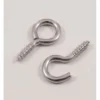None Screw Hooks And Eyes - Zinc Plated - 8 Pairs