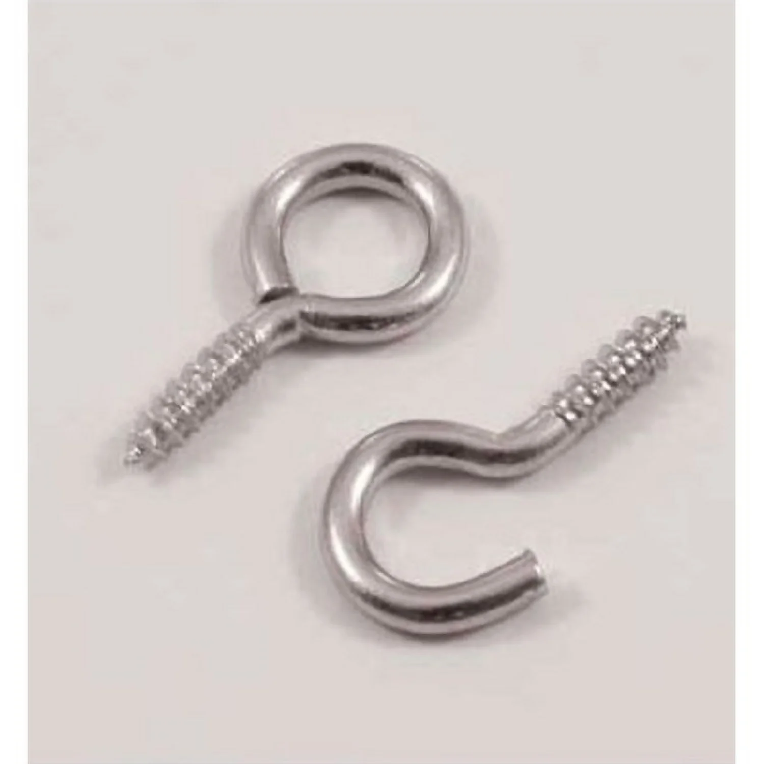 None Screw Hooks And Eyes - Zinc Plated - 8 Pairs