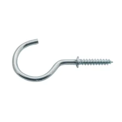 None Round Cup Hook - Zinc Plated - 38mm - 25 Pack