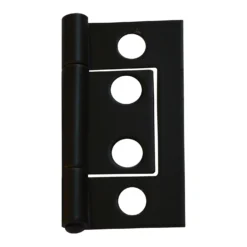 Flush Hinge 38mm Black - 2 Pack