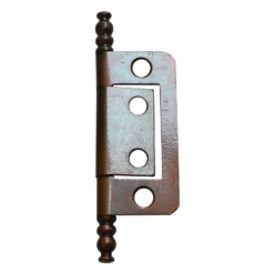 Finial Flush Hinge 50mm Brnz - 2 Pack