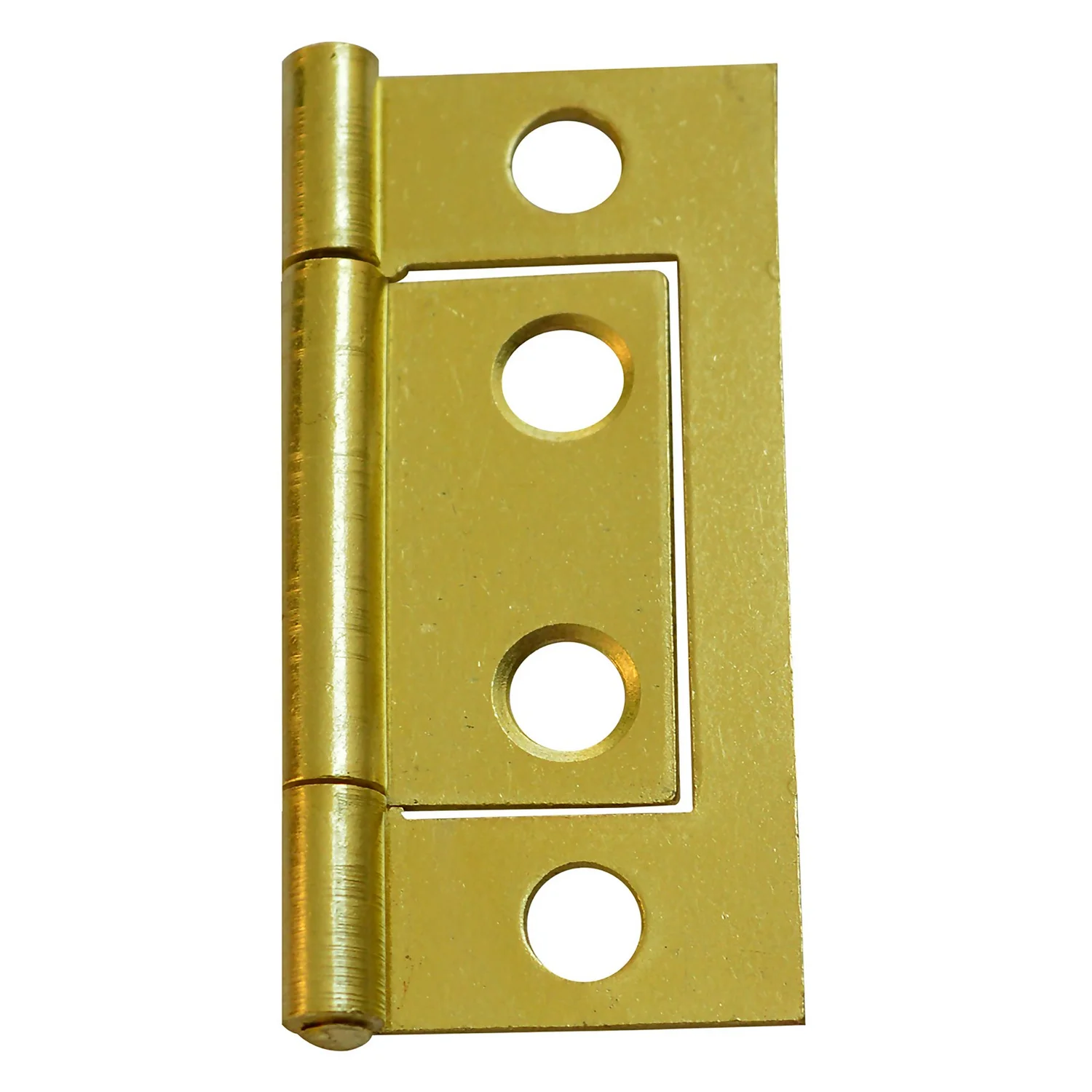 Flush Hinge 50mm Electro Brass - 8 Pack