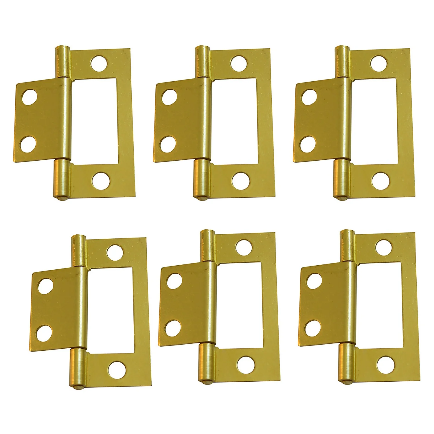 Flush Hinge 50mm Electro Brass - 8 Pack - Image 2