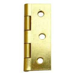 Butt Hinge Steel 75mm Electro Brass - 2 Pack