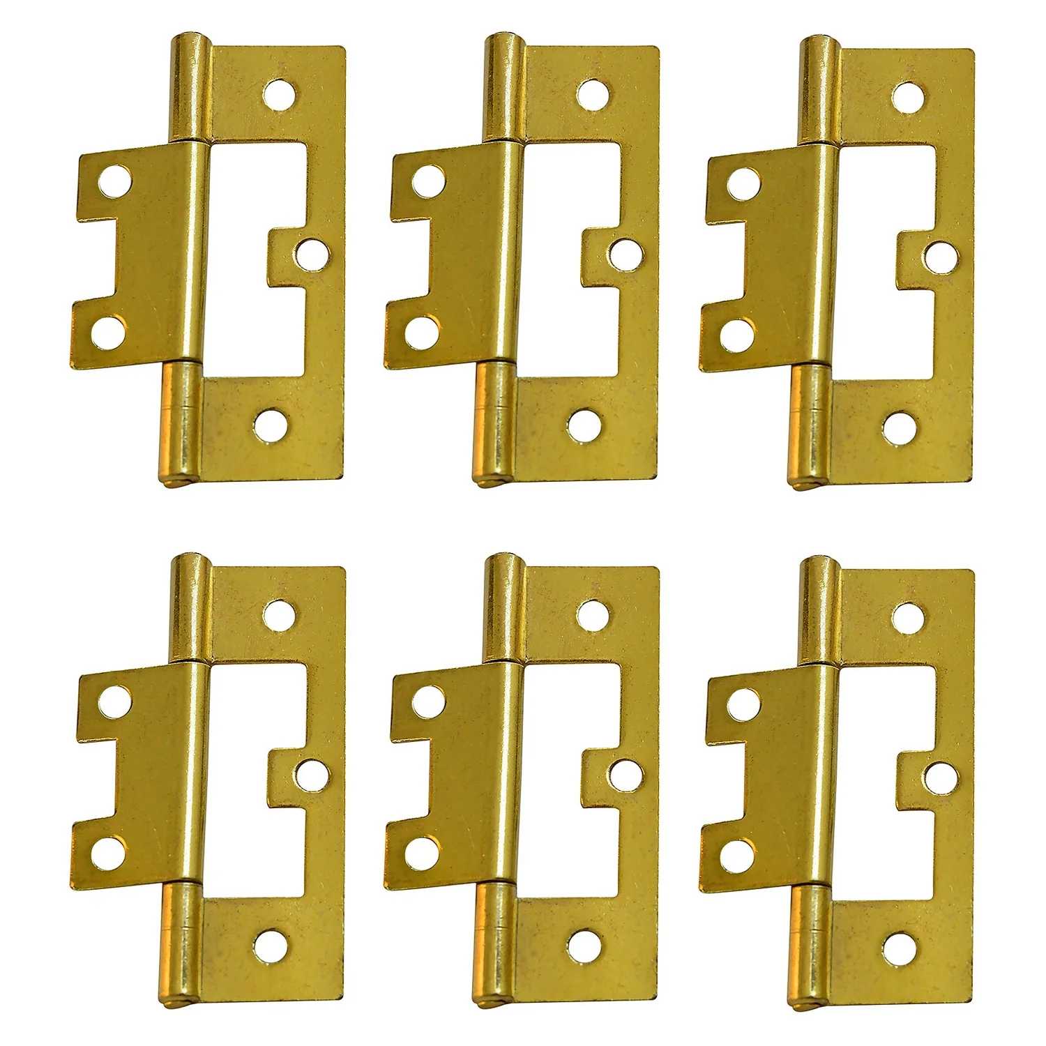 Flush Hinge 63mm Electro Brass - 6 Pack - Image 2