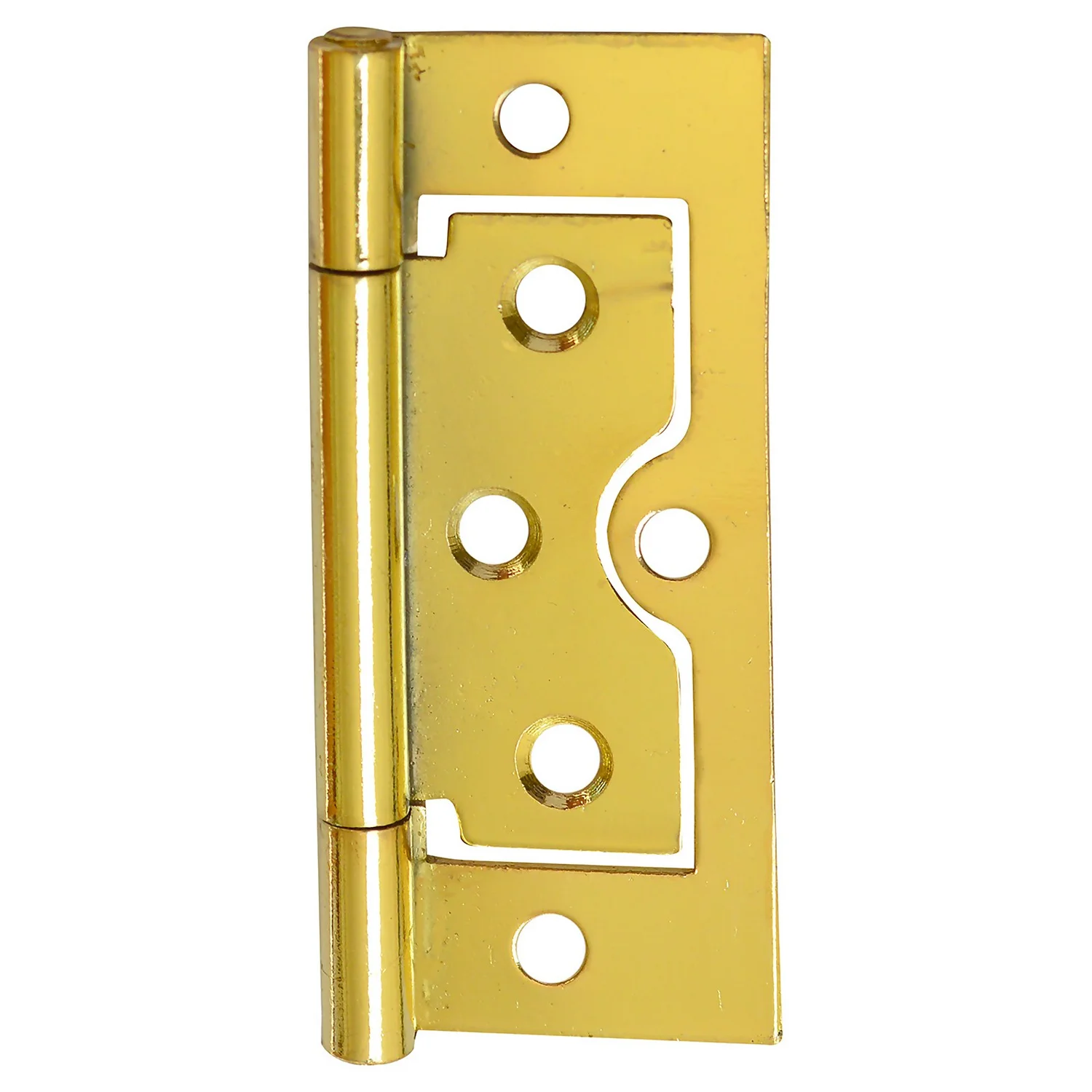 Flush Hinge 75mm Electro Brass - 2 Pack