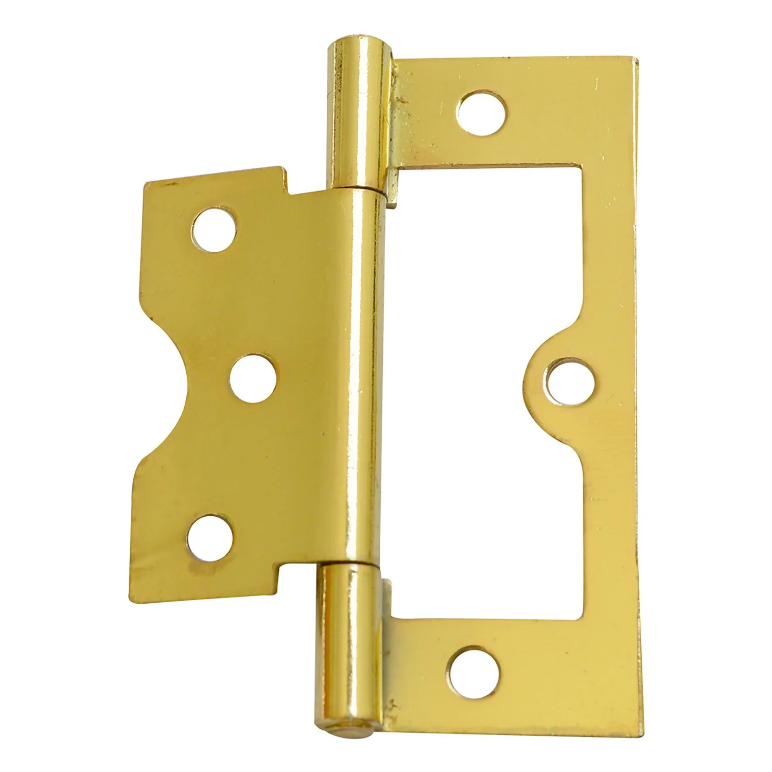 Flush Hinge 75mm Electro Brass - 2 Pack - Image 2