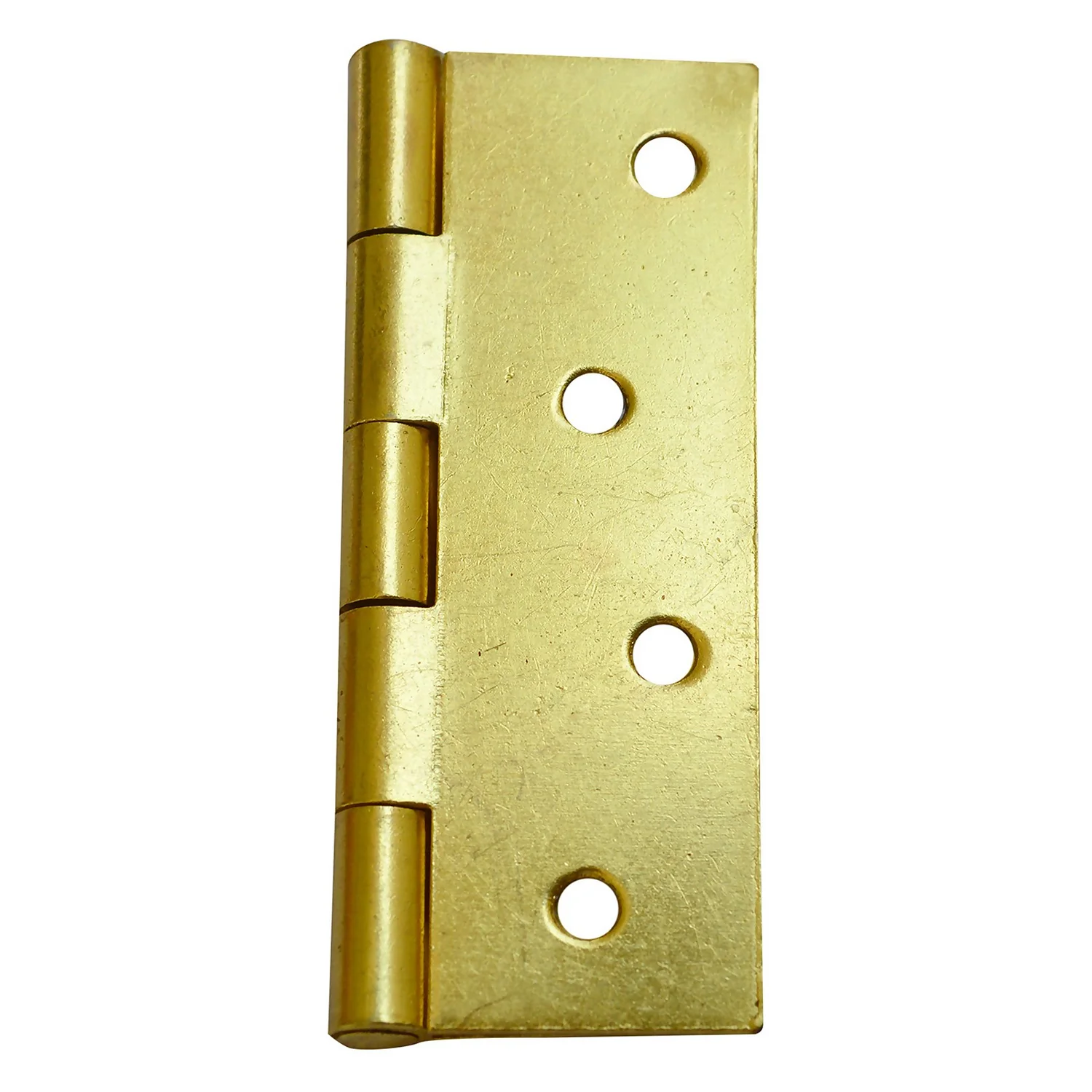 Butt Hinge Steel 100mm Electro Brass - 2 Pack