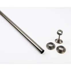 Hanging Rail Kit - 25mm 6ft Antique Brass Rail Sockets Pack