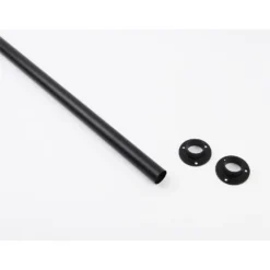 Hanging Rail Kit - 25mm 4ft Matt Black Rail And End Sockets
