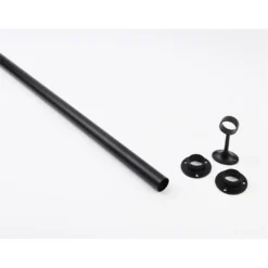 Hanging Rail Kit - 25mm 6ft Matt Black Rail Sockets Pack