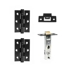 Sandleford 75mm Premium Door Latch Pack - Matt Black