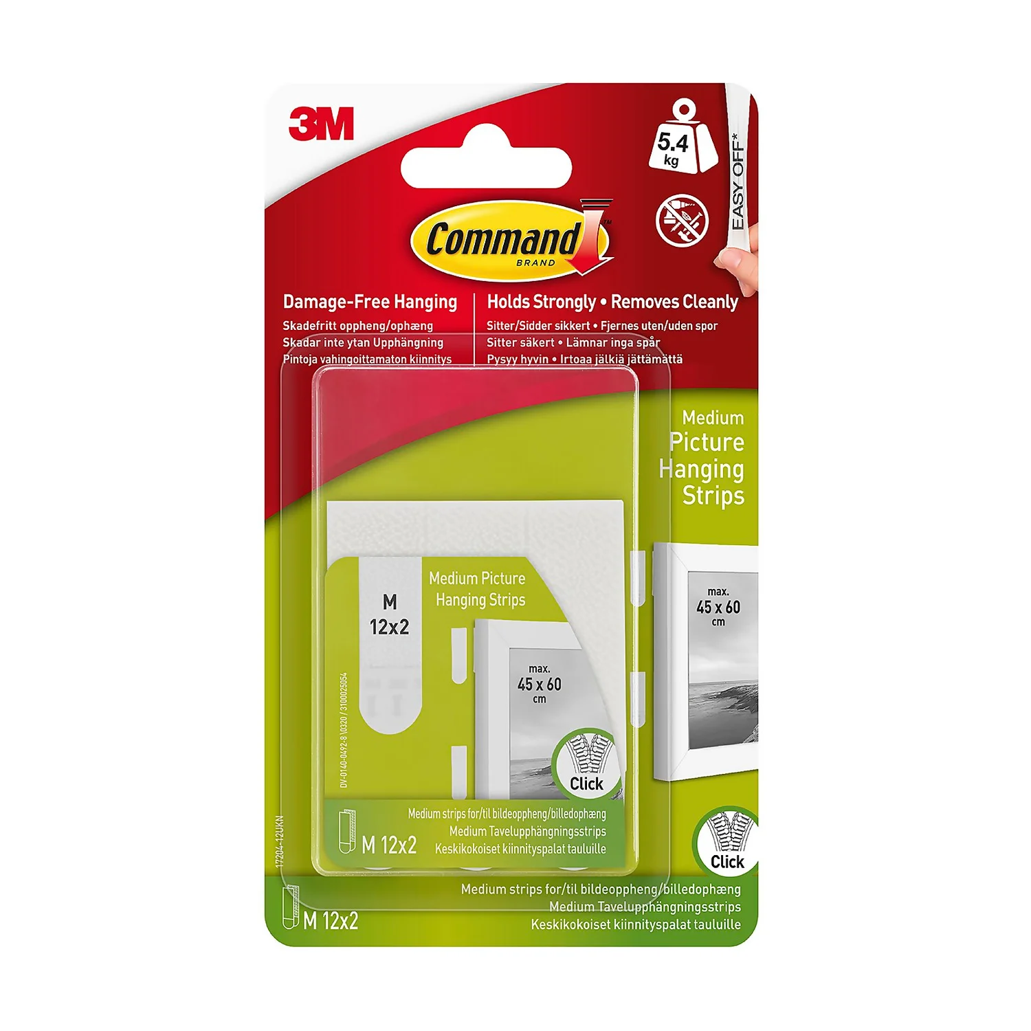 COMMAND 3M Medium White Picture Hanging Strips - 12 Sets - Image 2