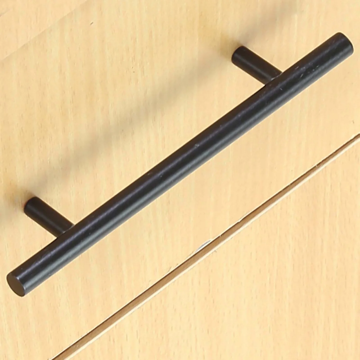 Lynton Zinc T-Bar Brass Cabinet Handle - 160mm - Image 2