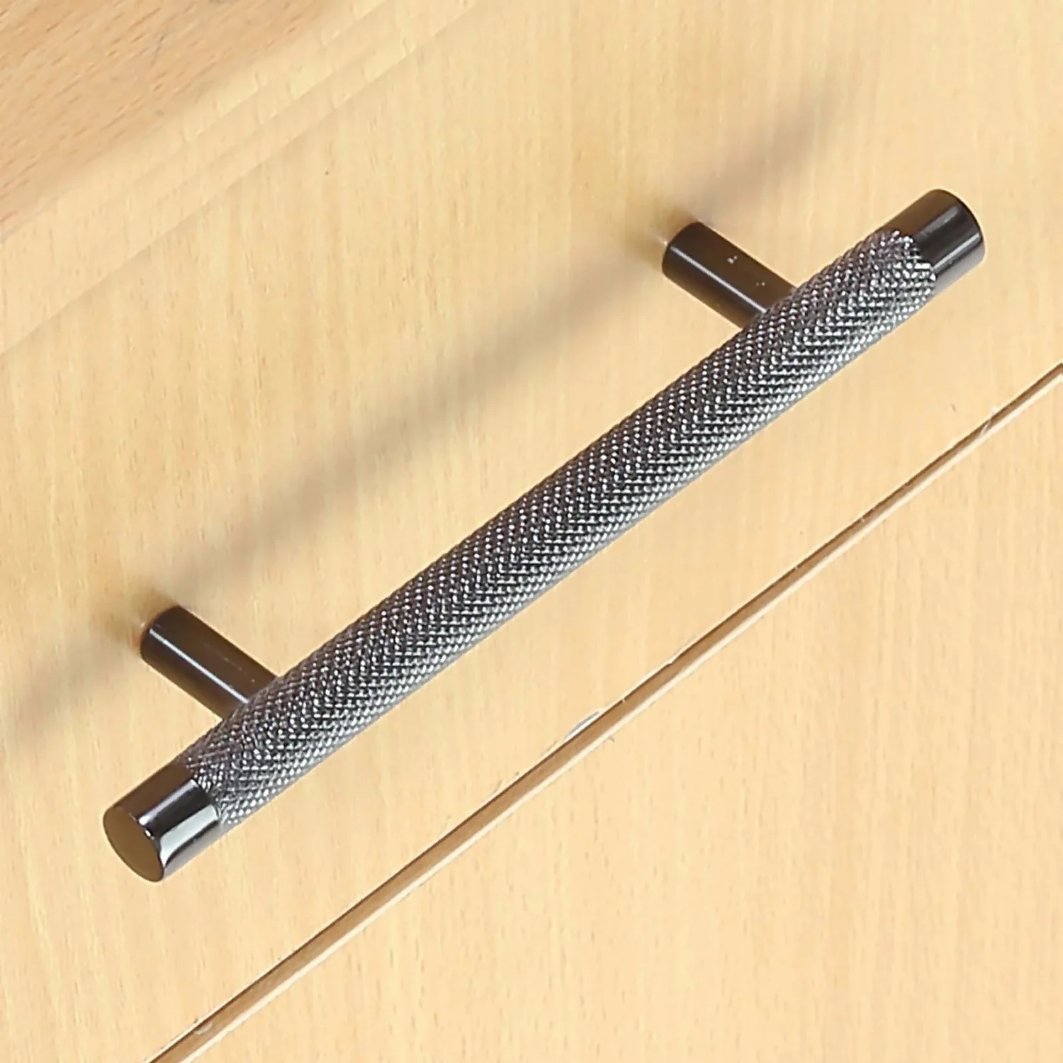 Savona Steel Matt Black T-Bar Handle - 2 Pack - Image 2