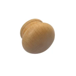 Beech 35mm Natural Wooden Cabinet Knob - 2 Pack