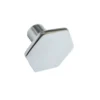 Havana 64mm Zinc Chrome Hexagonal Knob - 2 Pack