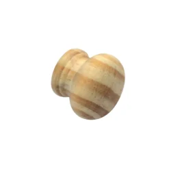 Pine 128mm Wooden Natural Cabinet Knob - 2 Pack