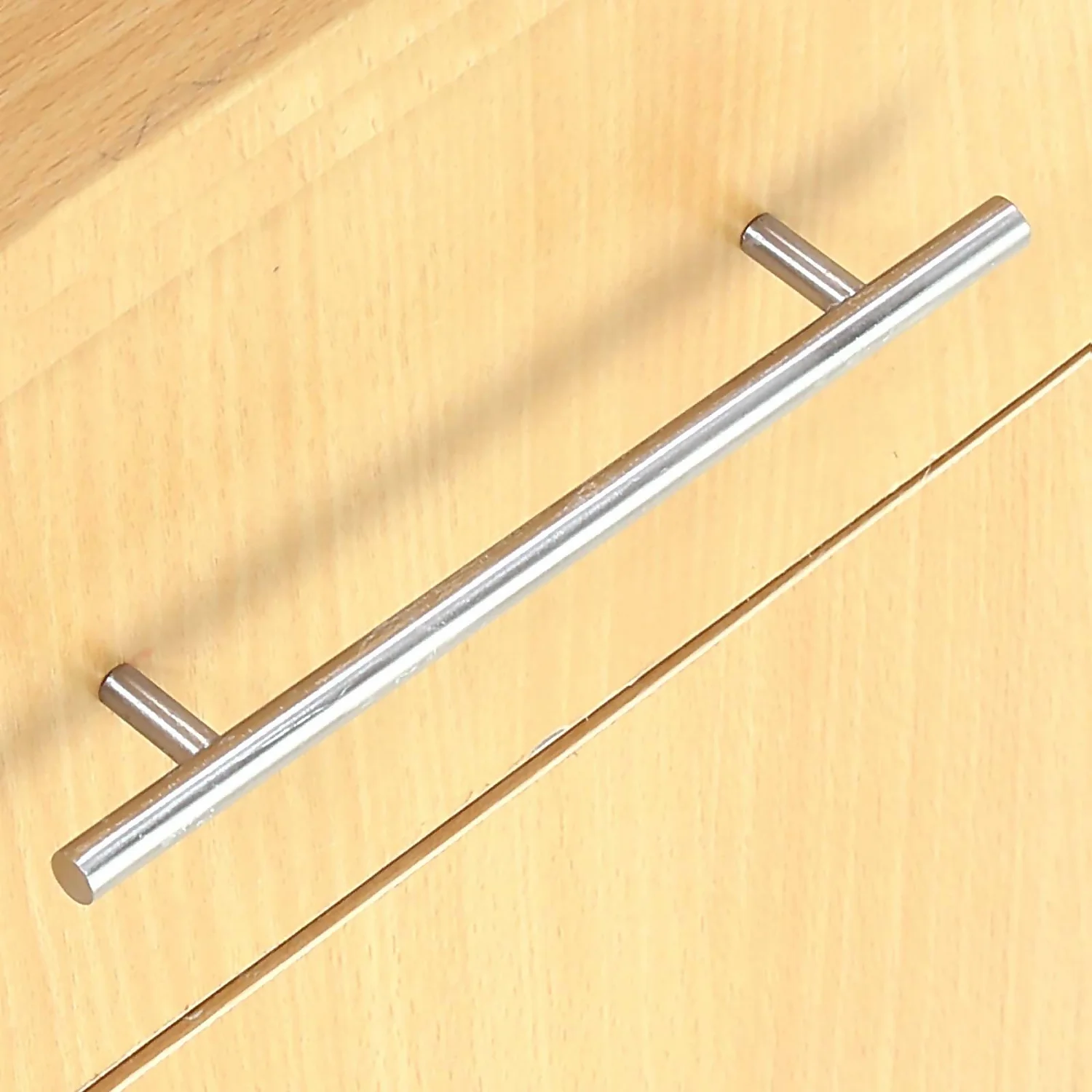 Lynton 96mm Steel T-Bar Nickel Cabinet Handle - 2 Pack - Image 2