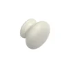 White 28mm Wooden Cabinet Knob - 2 Pack