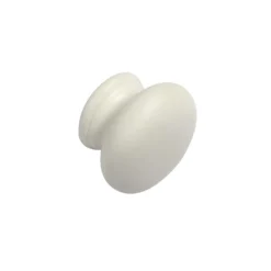White 28mm Wooden Cabinet Knob - 2 Pack